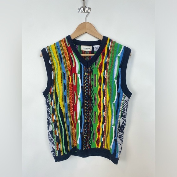 3D 90s Sweater Vest V-neck Colorful‎ - Picture 10 of 10